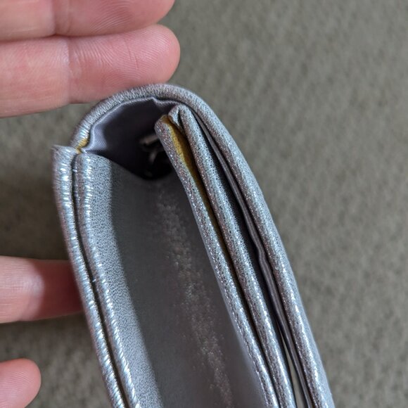 Short Silver Clutch with a Chain - Picture 9 of 15